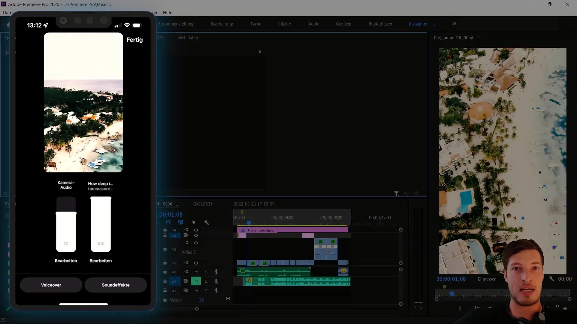 Using licensed music for Instagram Reels in Adobe Premiere Pro CC