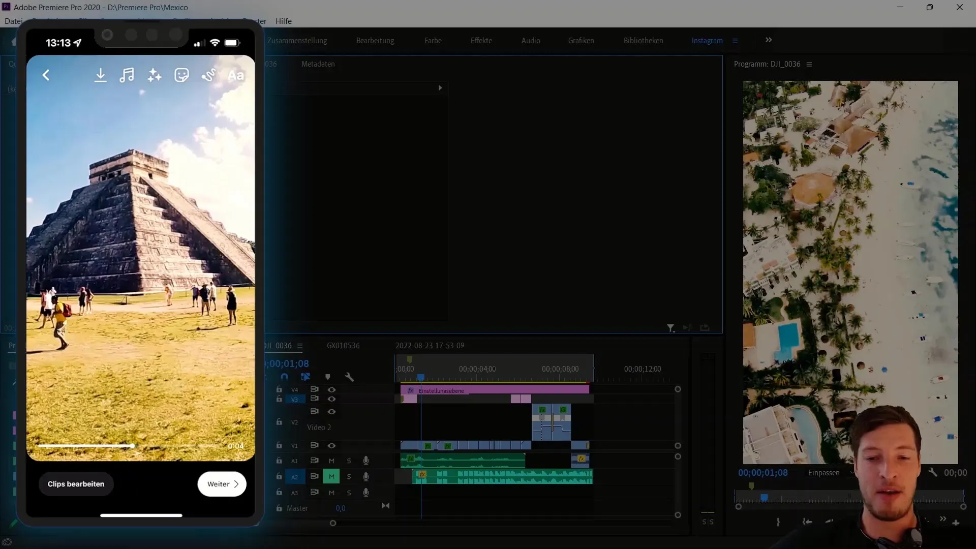 Utilisation de musique sous licence pour Instagram Reels dans Adobe Premiere Pro CC Utilisation de musique sous licence pour les Reels Instagram dans Adobe Premiere Pro CC