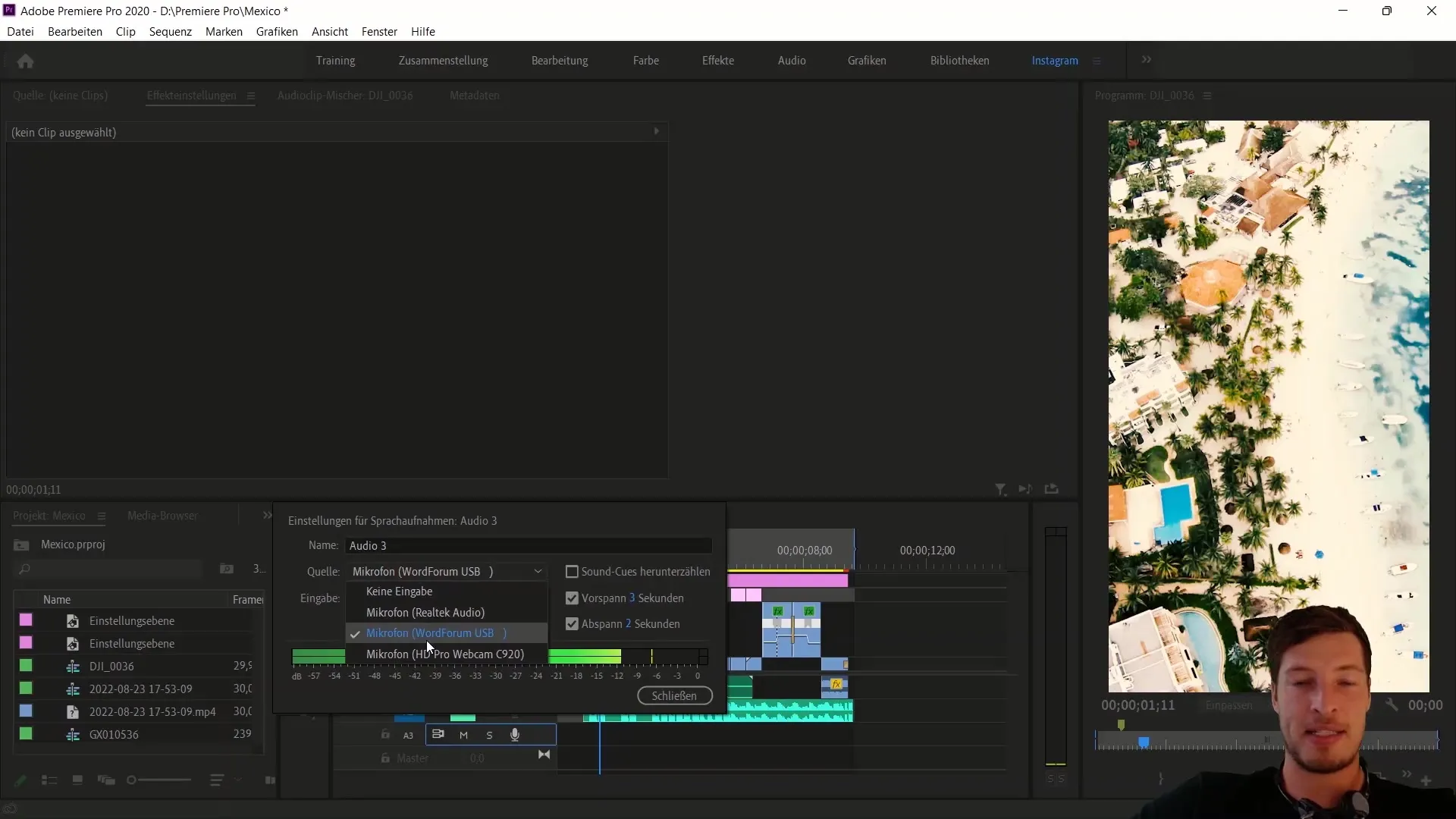 Using licensed music for Instagram Reels in Adobe Premiere Pro CC