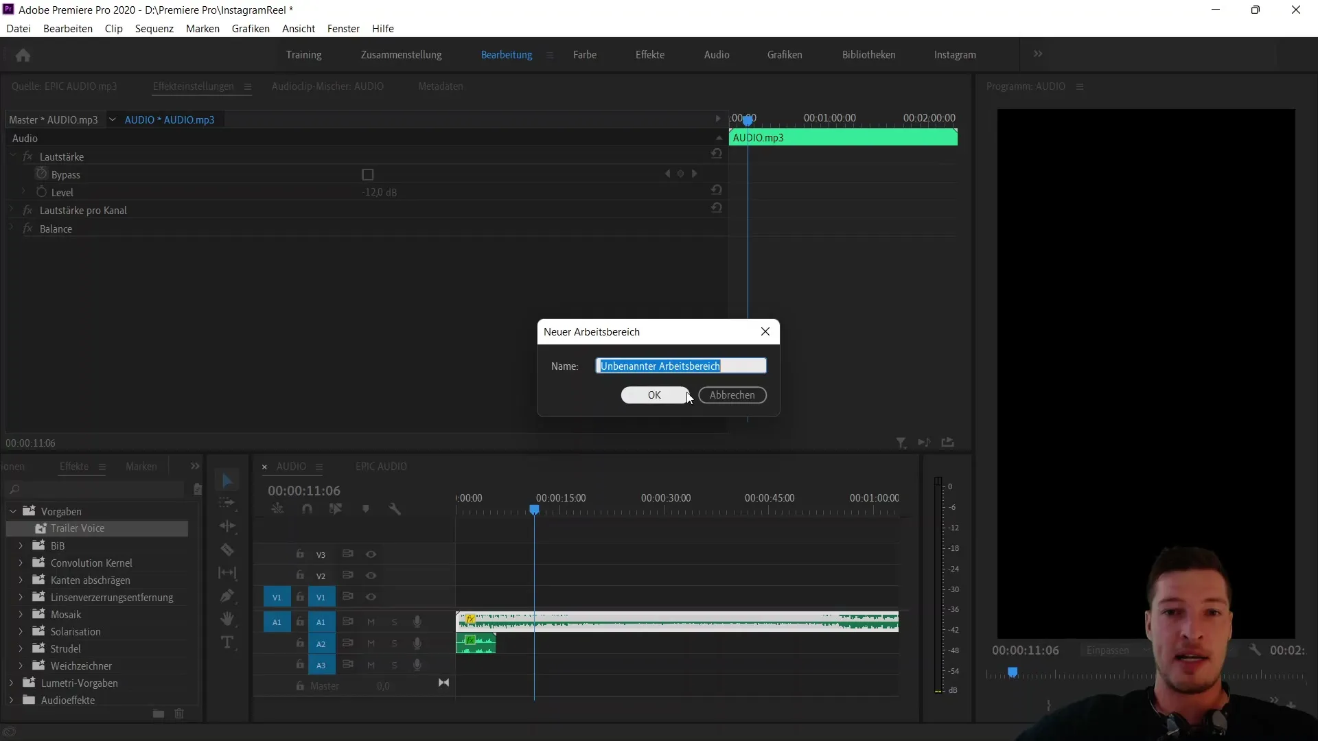 Zone de travail optimale pour les vidéos verticales dans Adobe Premiere Pro CC. Zone de travail optimale pour les vidéos en format portrait dans Adobe Premiere Pro CC
