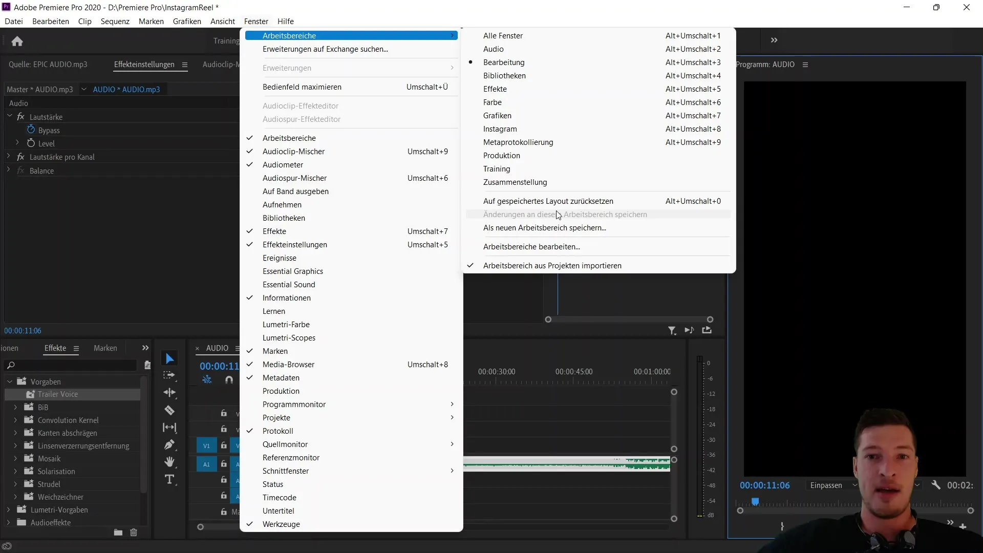 Zone de travail optimale pour les vidéos en mode portrait dans Adobe Premiere Pro CC Zone de travail optimale pour les vidéos à la verticale dans Adobe Premiere Pro CC