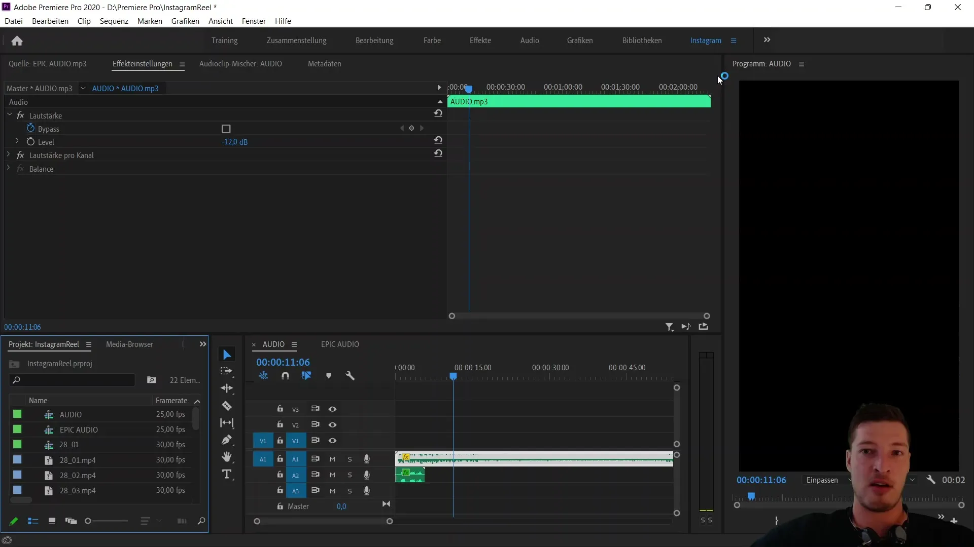 Optimal working area for vertical videos in Adobe Premiere Pro CC