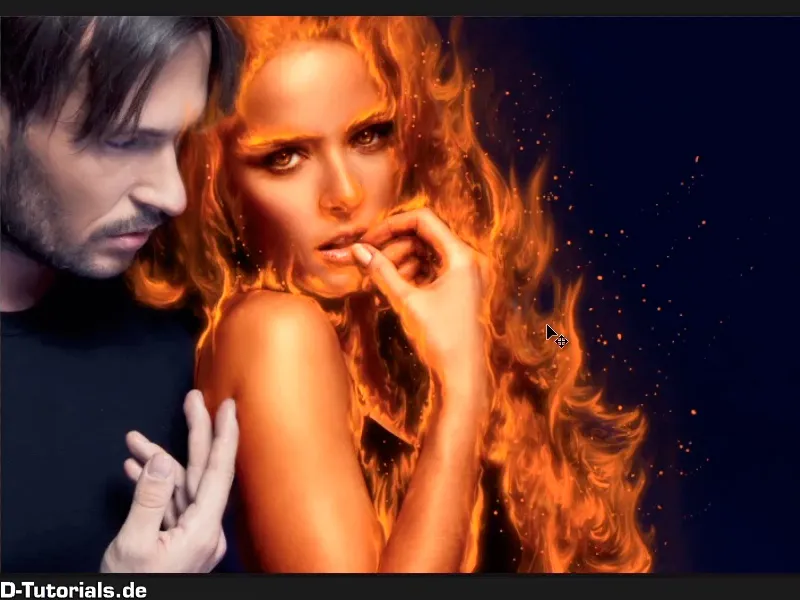 Photoshop composing - Fire and ice - Part 06: Sparks and frost