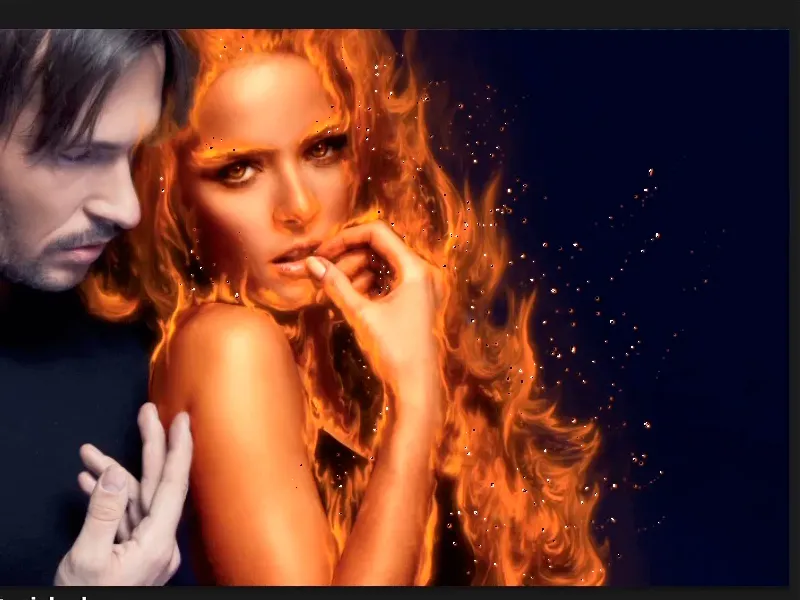 Photoshop composing - Fire and ice - Part 06: Sparks and frost