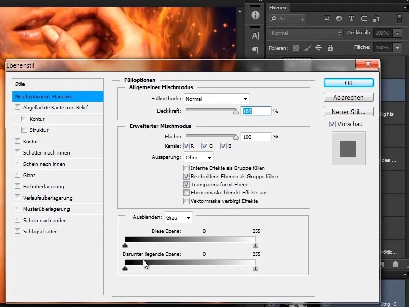 Photoshop composing - Fire and ice - Part 06: Sparks and frost