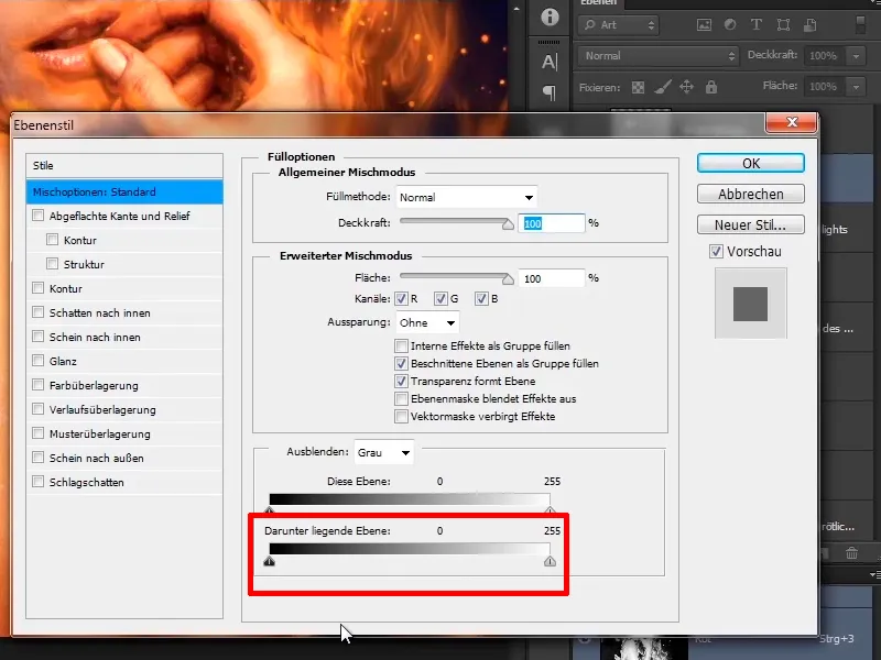 Photoshop composing - Fire and ice - Part 06: Sparks and frost