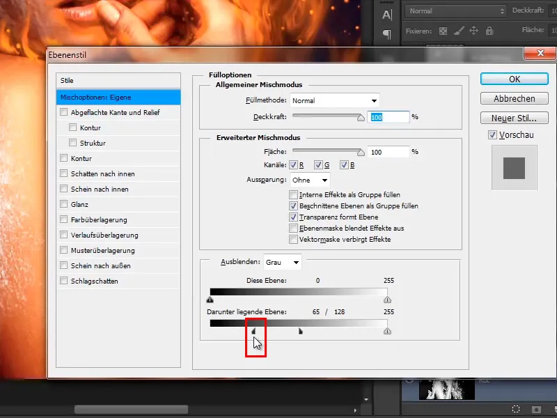 Photoshop composing - Fire and ice - Part 06: Sparks and frost