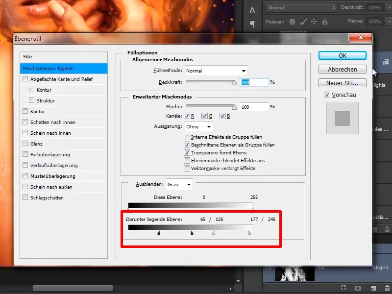 Photoshop composing - Fire and ice - Part 06: Sparks and frost