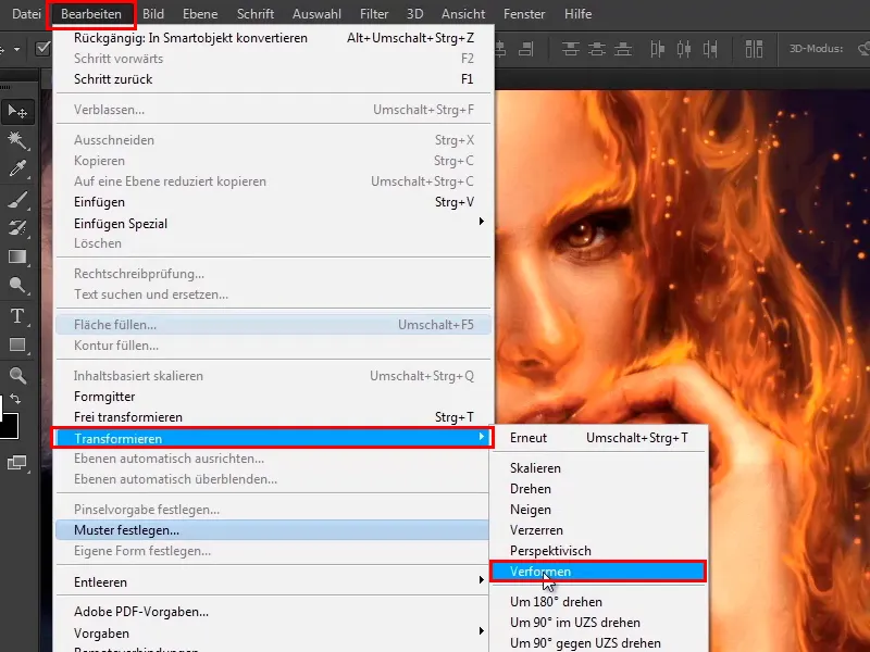 Photoshop composing - Fire and ice - Part 06: Sparks and frost