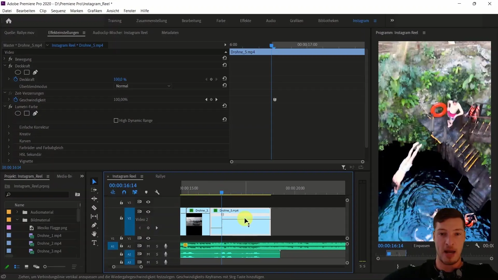 Transiciones creativas con Adobe Premiere Pro CC: Guía para el Time Remapping en Instagram Reels