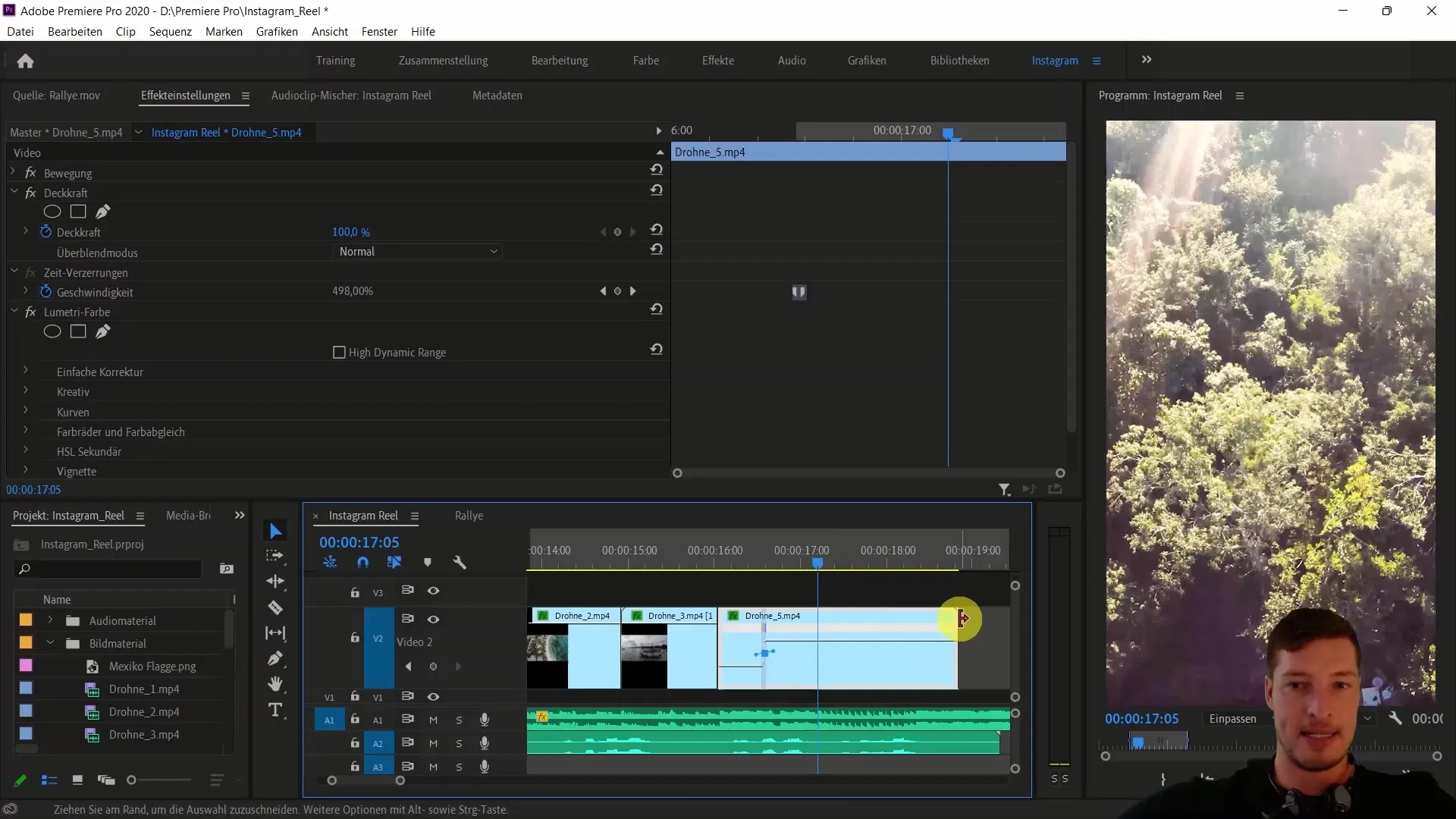 Transiciones creativas con Adobe Premiere Pro CC: Guía para el Time Remapping en Instagram Reels