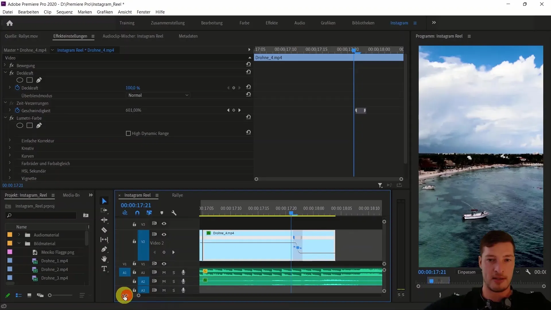 Transiciones creativas con Adobe Premiere Pro CC: Guía para Time Remapping en Instagram Reels