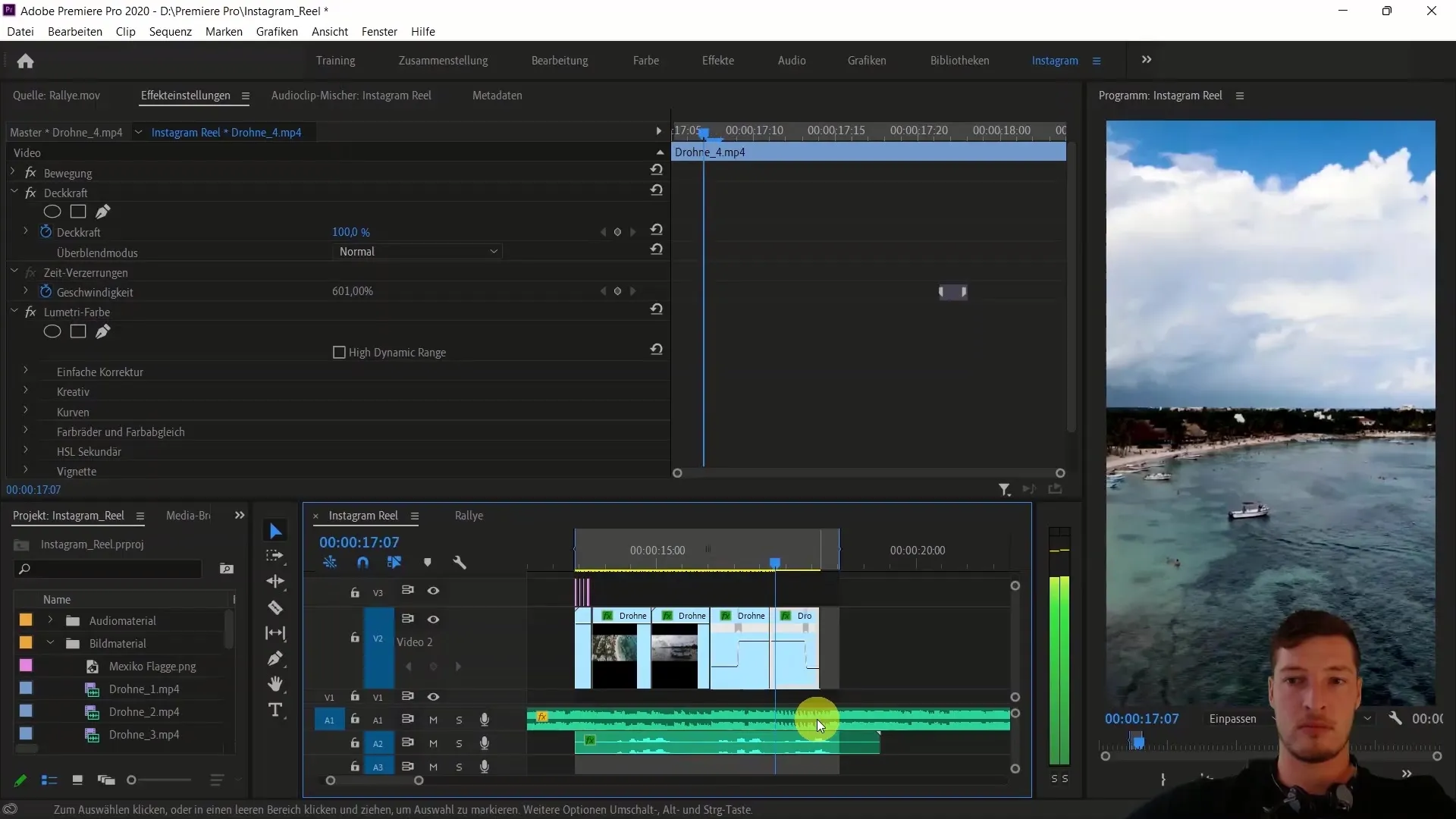 Transiciones creativas con Adobe Premiere Pro CC: Guía para Time Remapping en Instagram Reels