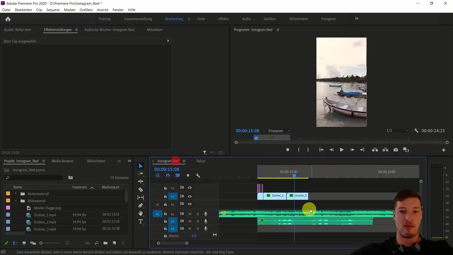 Transición creativa con Adobe Premiere Pro CC: Instrucciones para el Time Remapping en Instagram Reels