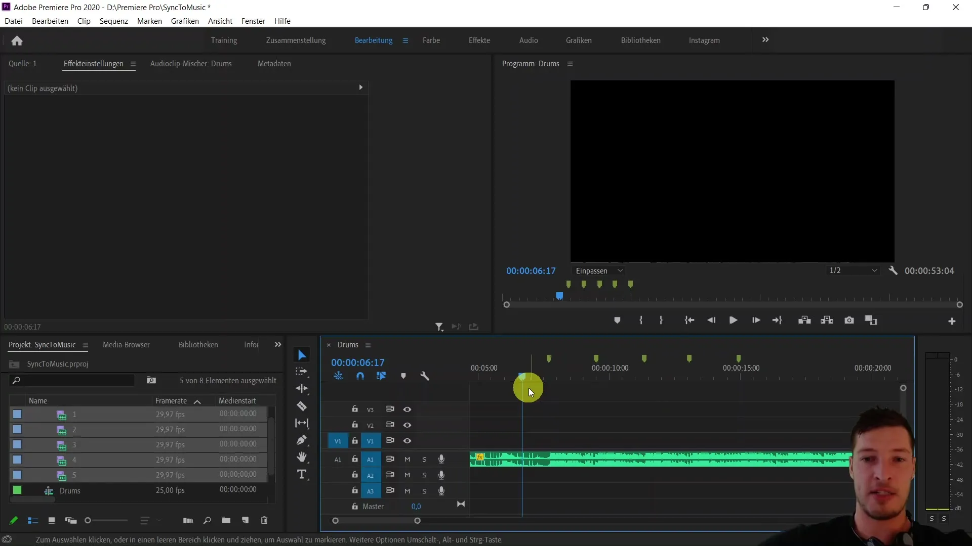 Rychlá synchronizace videoklipů v Adobe Premiere Pro CC