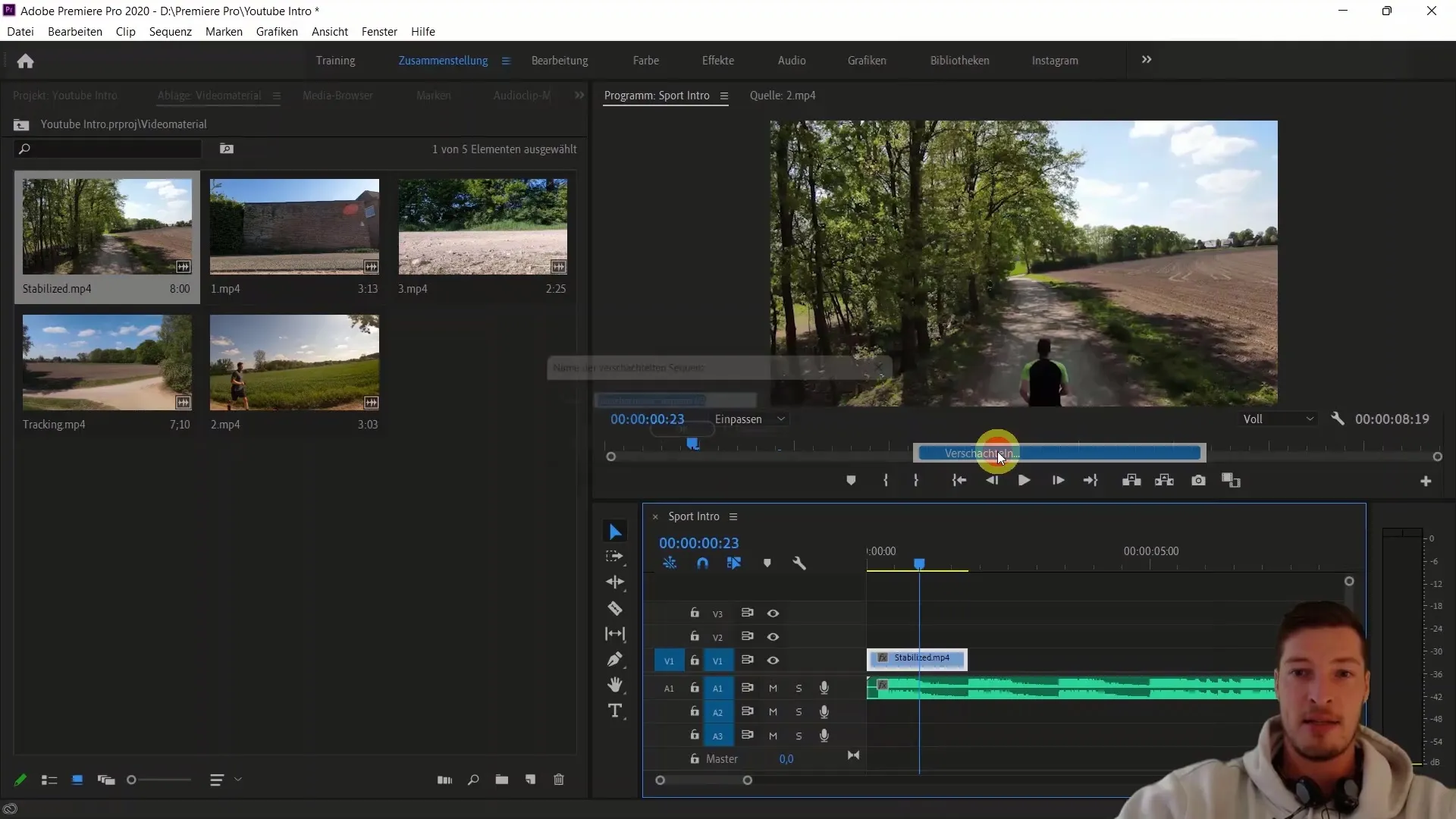 Edição de vídeo eficiente com o Adobe Premiere Pro CC através de aninhamento
