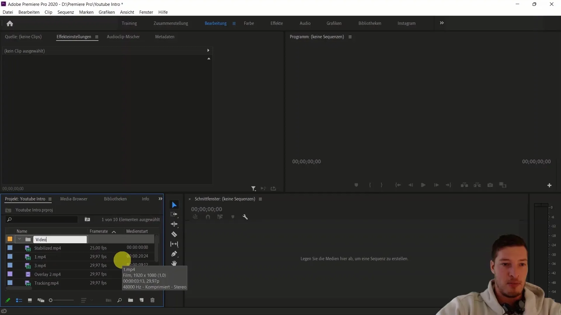 Edição de vídeo eficiente com o Adobe Premiere Pro CC através de aninhamento