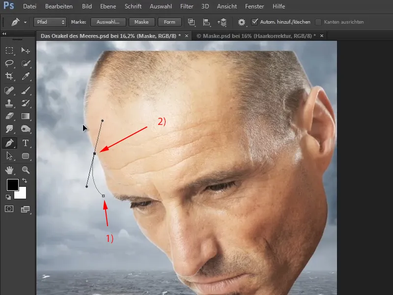 Composizione Photoshop - L'oracolo del mare - Parte 06: Creare una maschera di tracciato ed ottimizzare i contorni