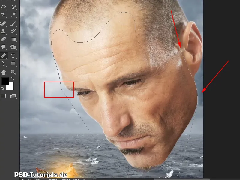 Composizione Photoshop - L'oracolo del mare - Parte 06: Creare una maschera di percorso e ottimizzare i contorni