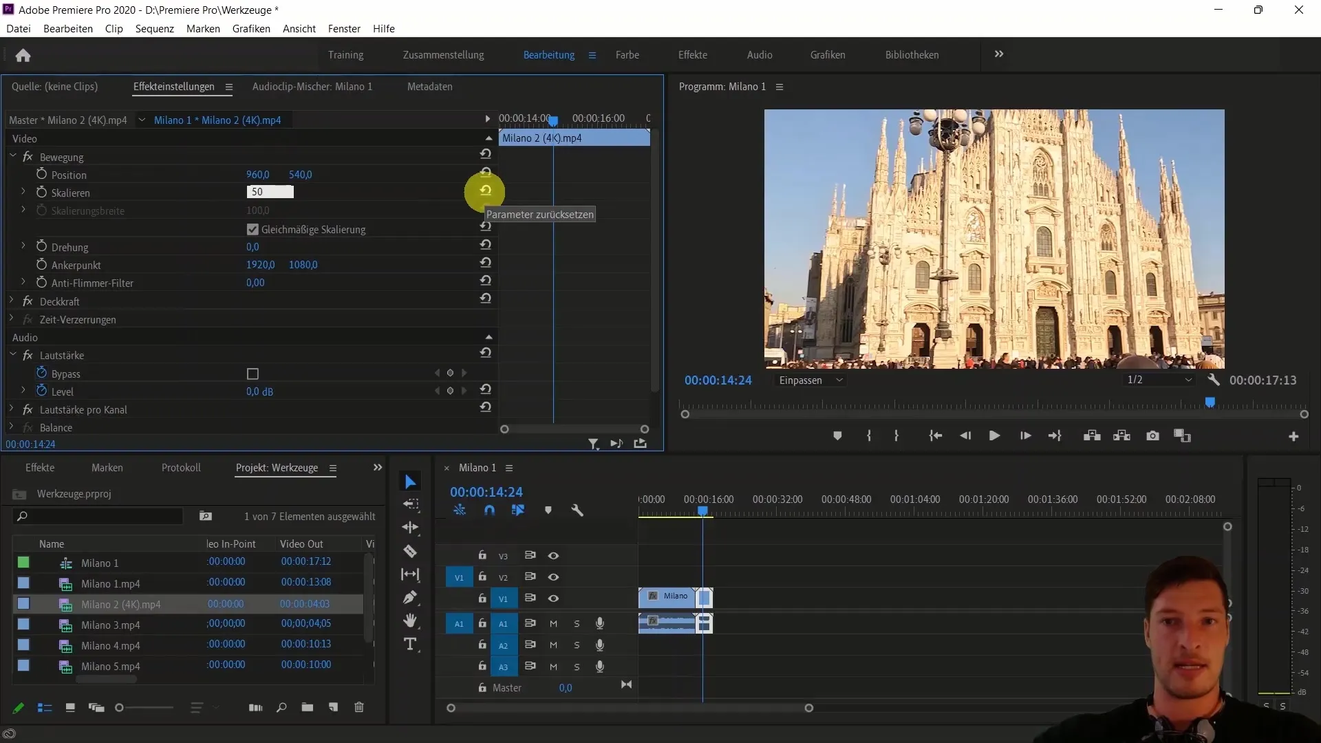 Strumenti per l'editing video in Adobe Premiere Pro CC - Guida