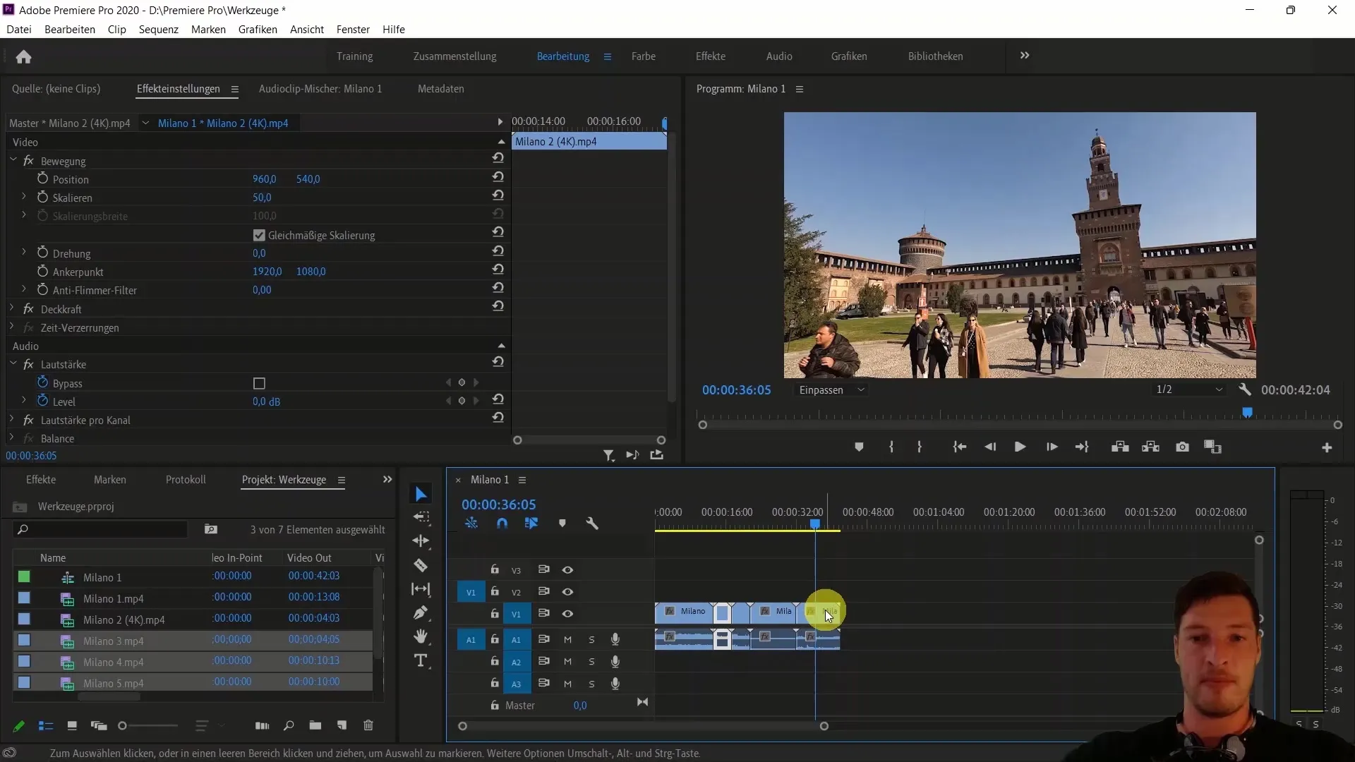 Strumenti per il montaggio video in Adobe Premiere Pro CC - Guida