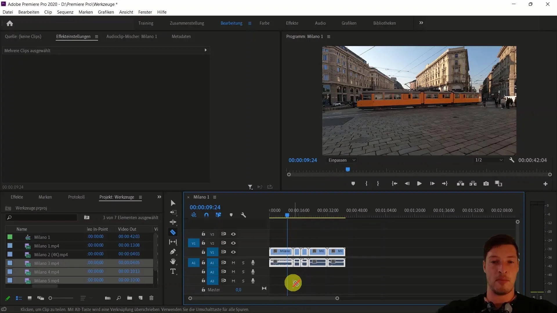 Strumenti per l'editing video in Adobe Premiere Pro CC - Guida