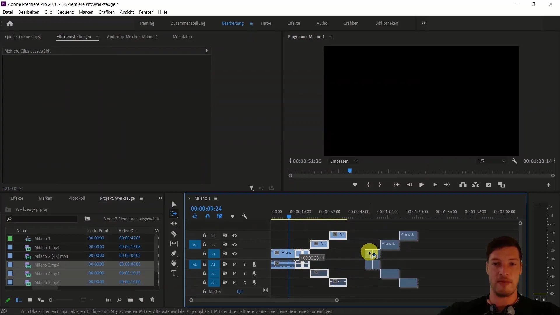 Strumenti per il montaggio video in Adobe Premiere Pro CC - Guida