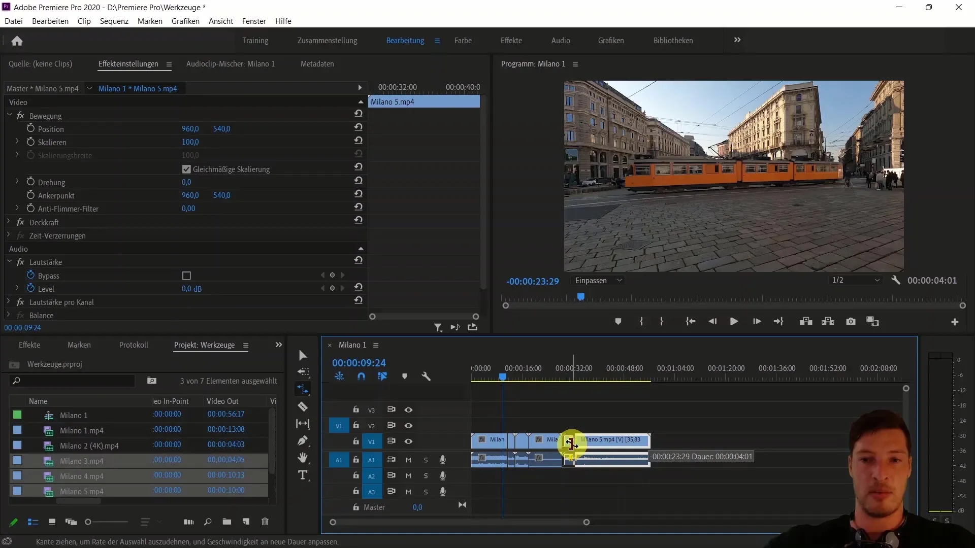 Strumenti per l'editing video in Adobe Premiere Pro CC - Guida
