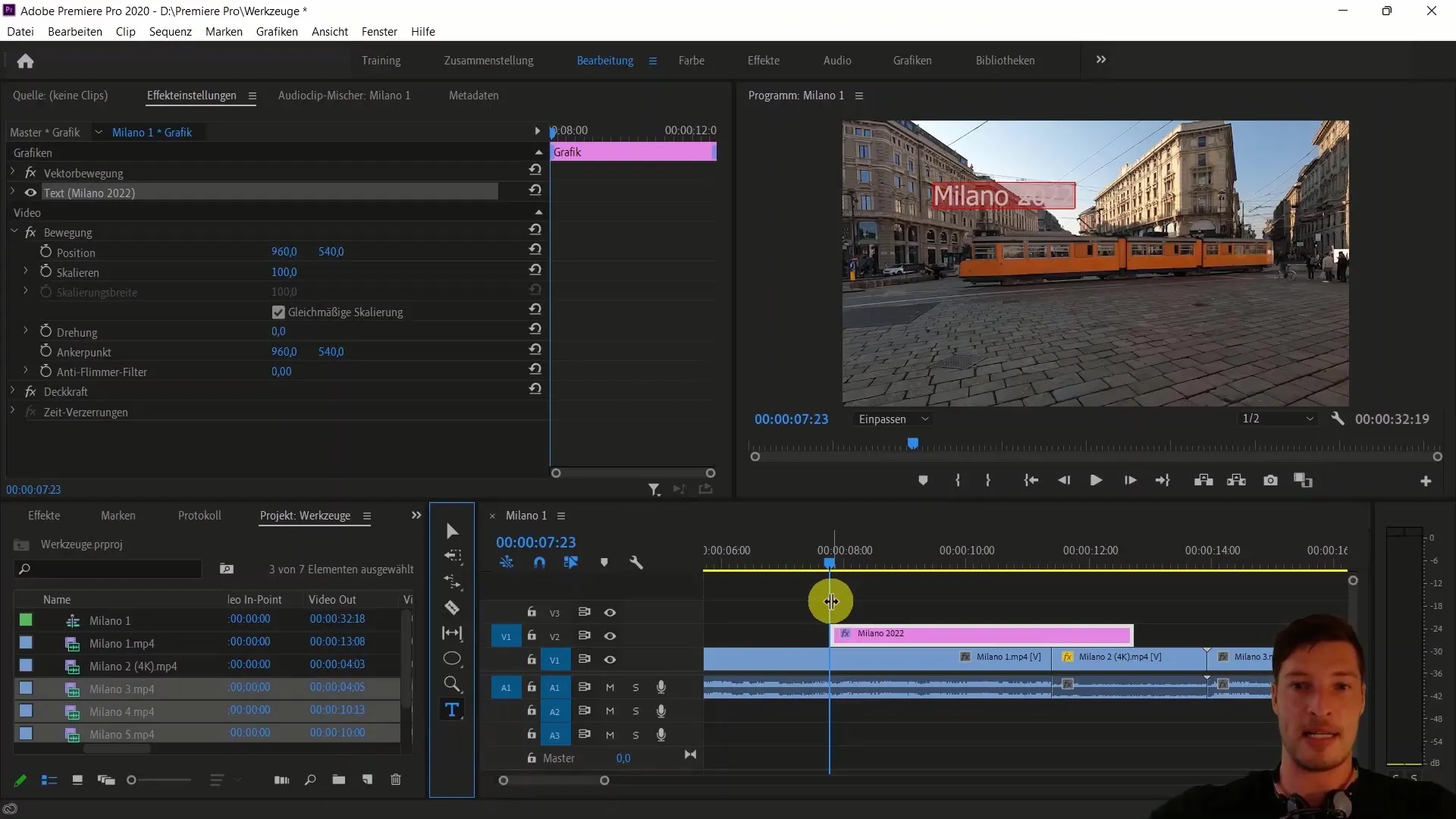 Strumenti per l'editing video in Adobe Premiere Pro CC - Guida