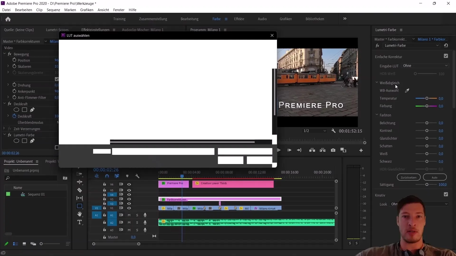 Video editing: How to use Essential Graphics and LUTs correctly in Premiere Pro