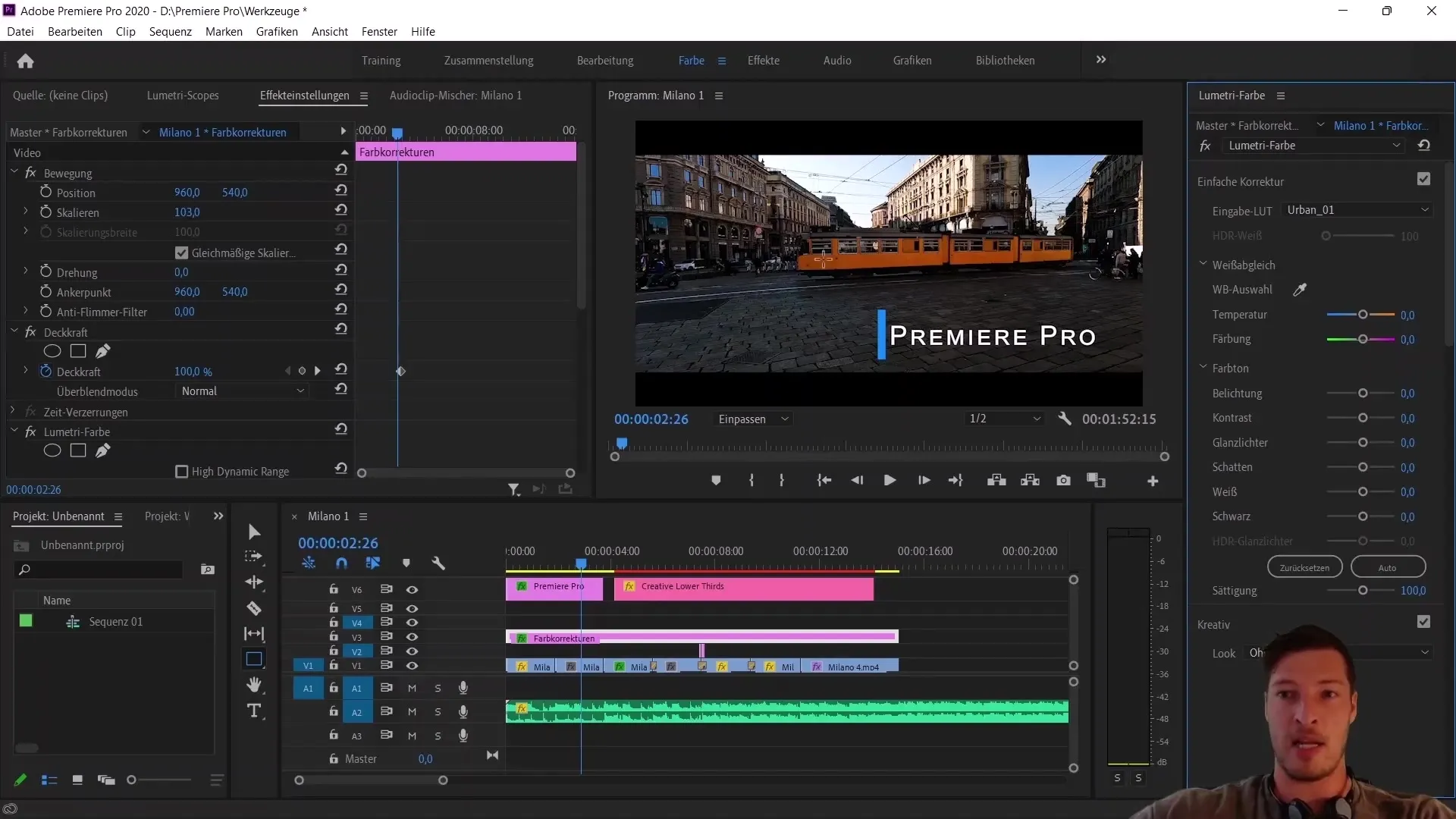 Video editing: How to properly use Essential Graphics and LUTs in Premiere Pro