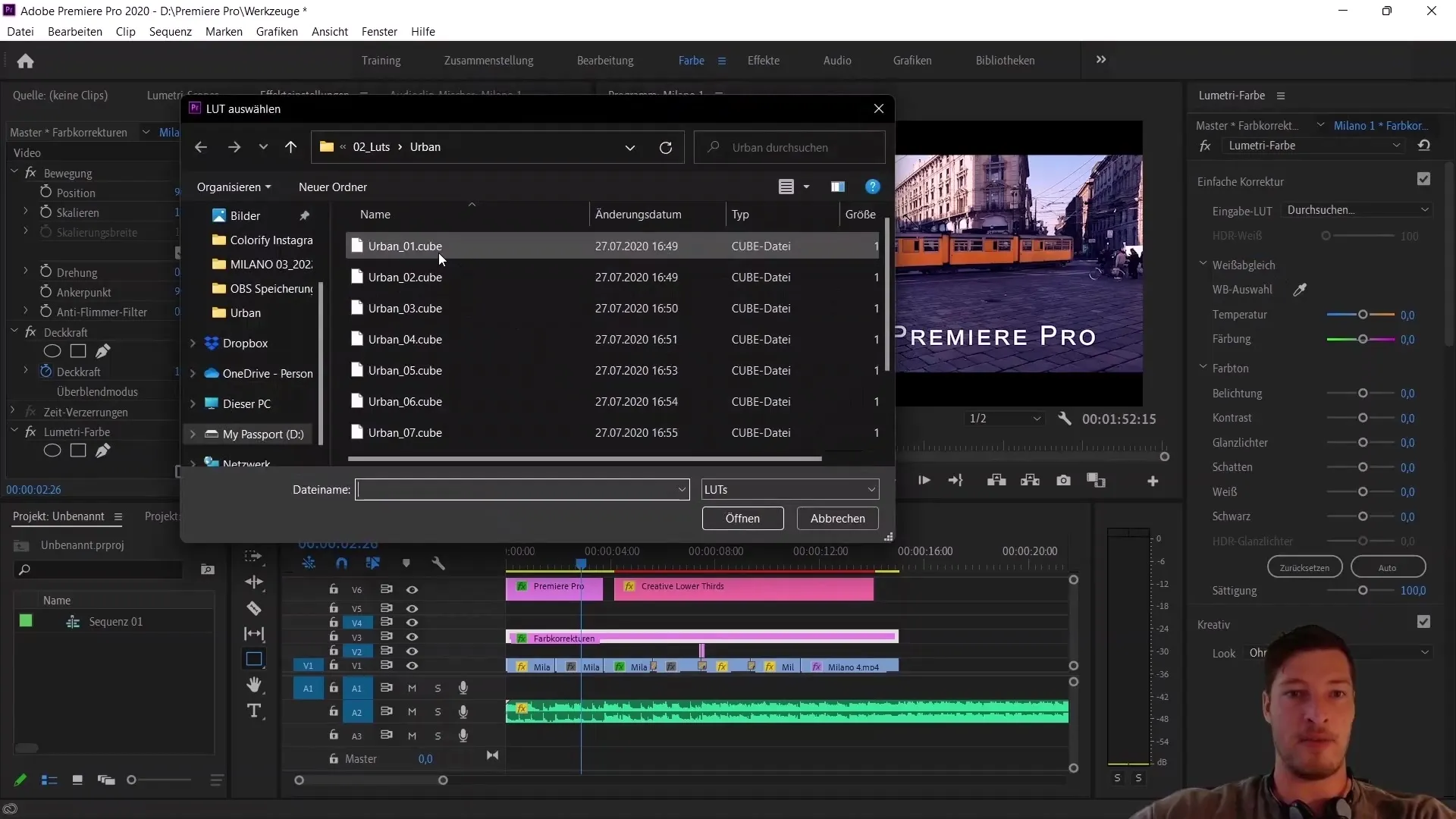 Video editing: How to correctly use Essential Graphics and LUTs in Premiere Pro