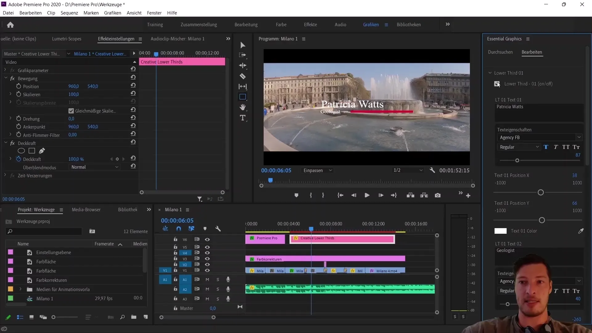 Video editing: Properly using Essential Graphics and LUTs in Premiere Pro