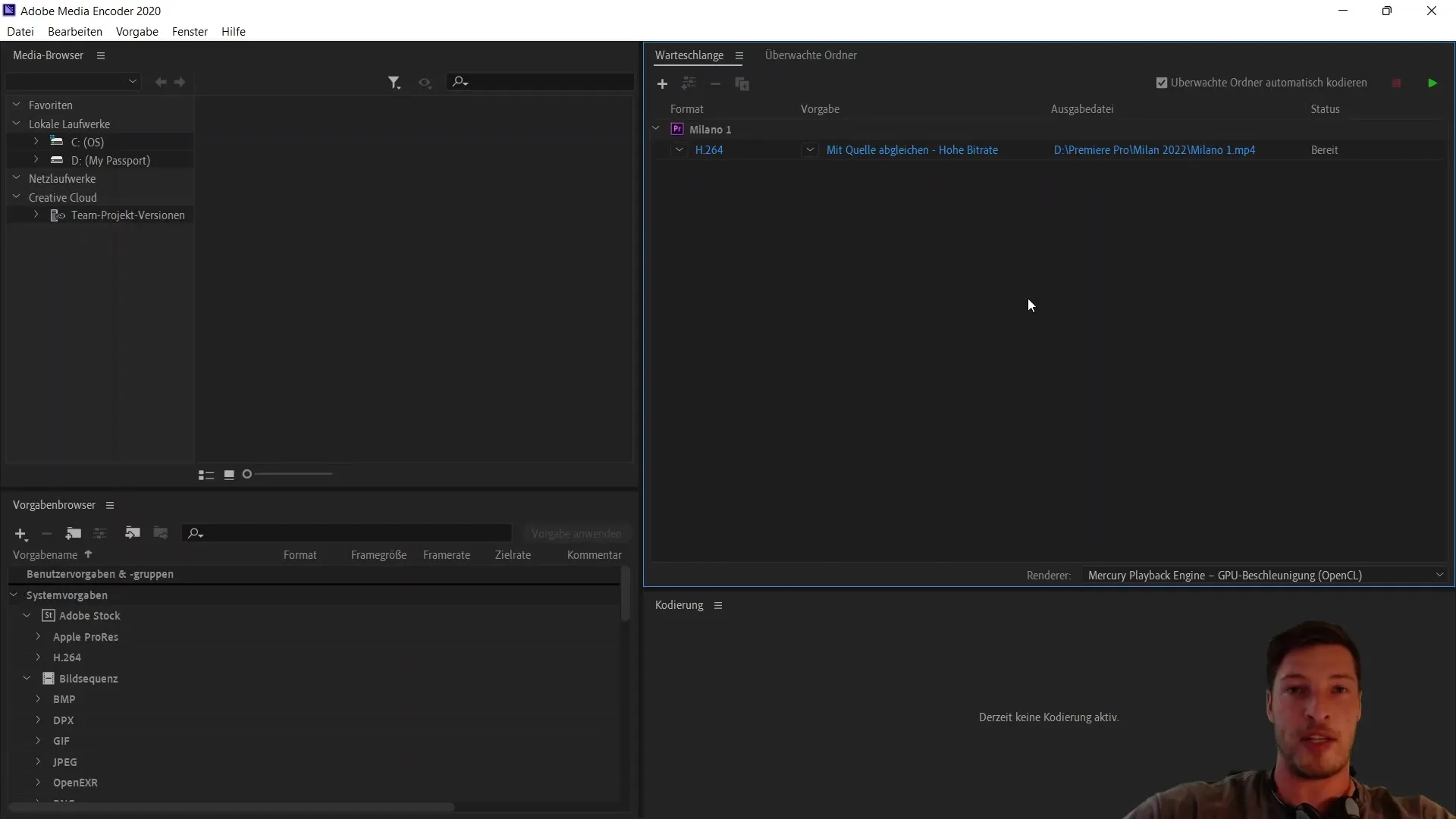 Exportación eficiente de archivos de video con Adobe Media Encoder
