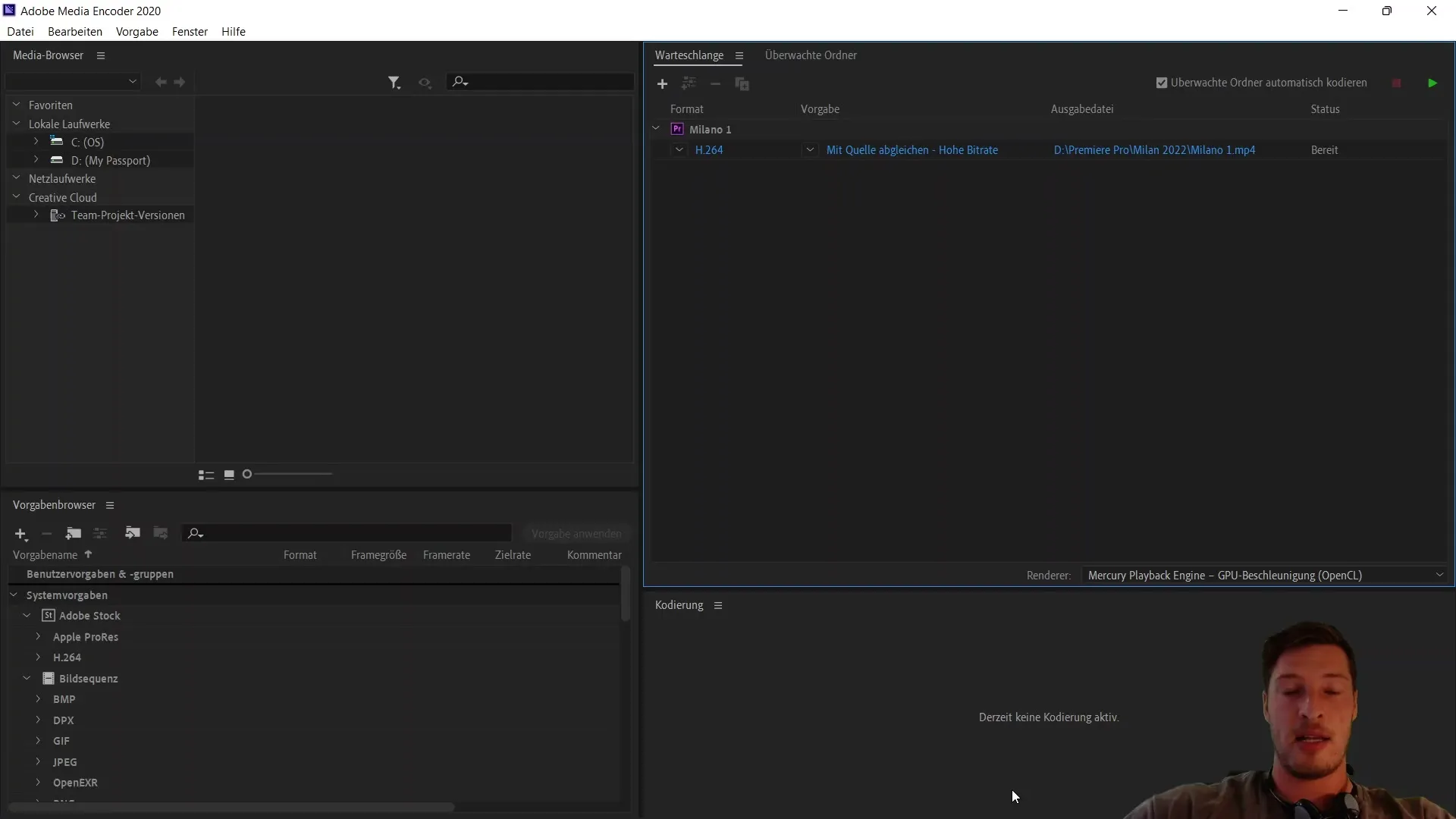 Exportación eficiente de archivos de video con Adobe Media Encoder
