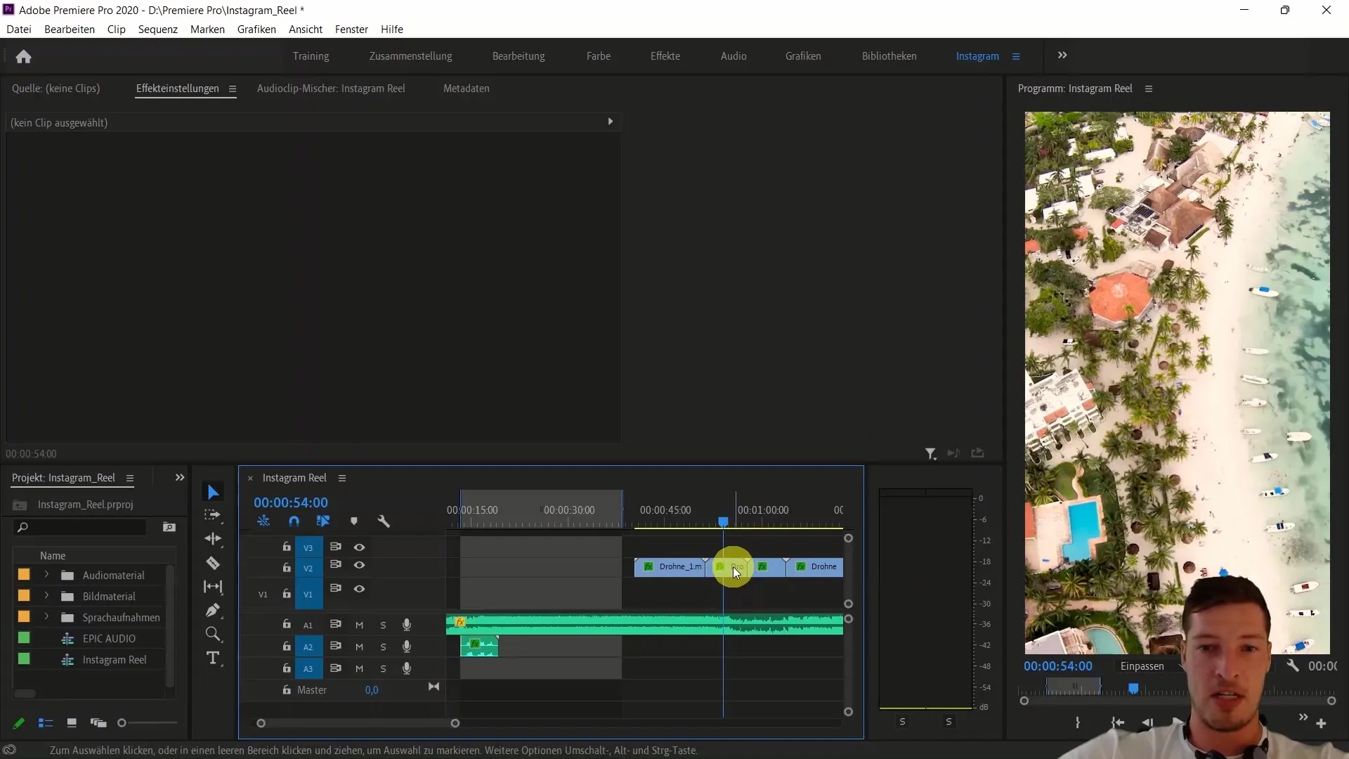 Adobe Premiere Proを使用したビデオ編集：メキシコの国旗を挿入し、トラックマット効果を利用する