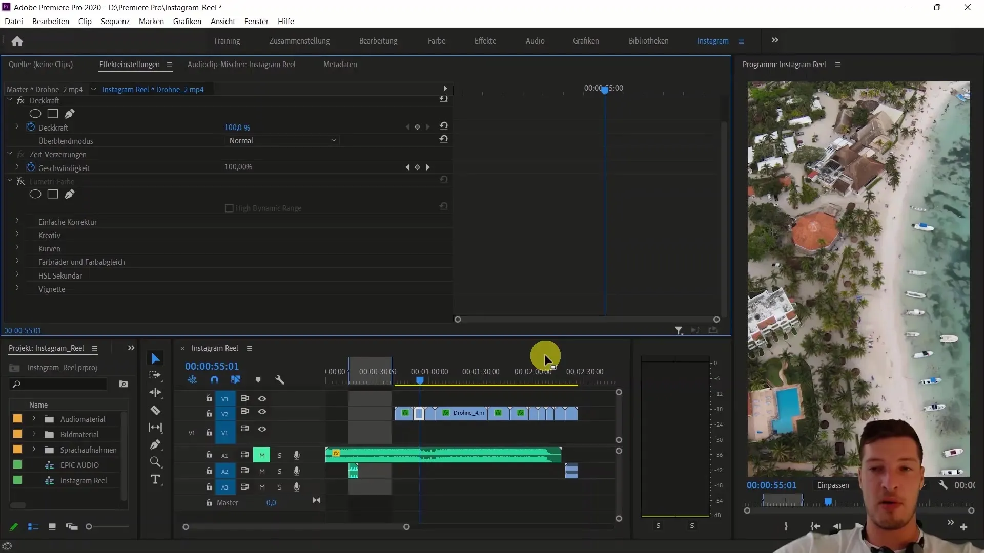 Adobe Premiere Proでビデオ編集：メキシコの国旗を挿入し、トラックマットエフェクトを使用する