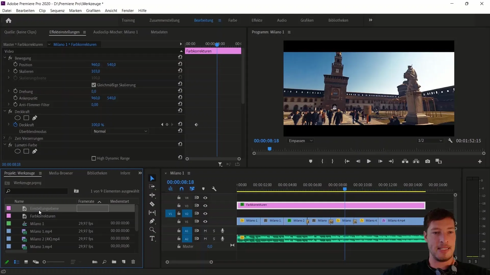 Adobe Premiere Pro CC での設定レベルの使用方法
