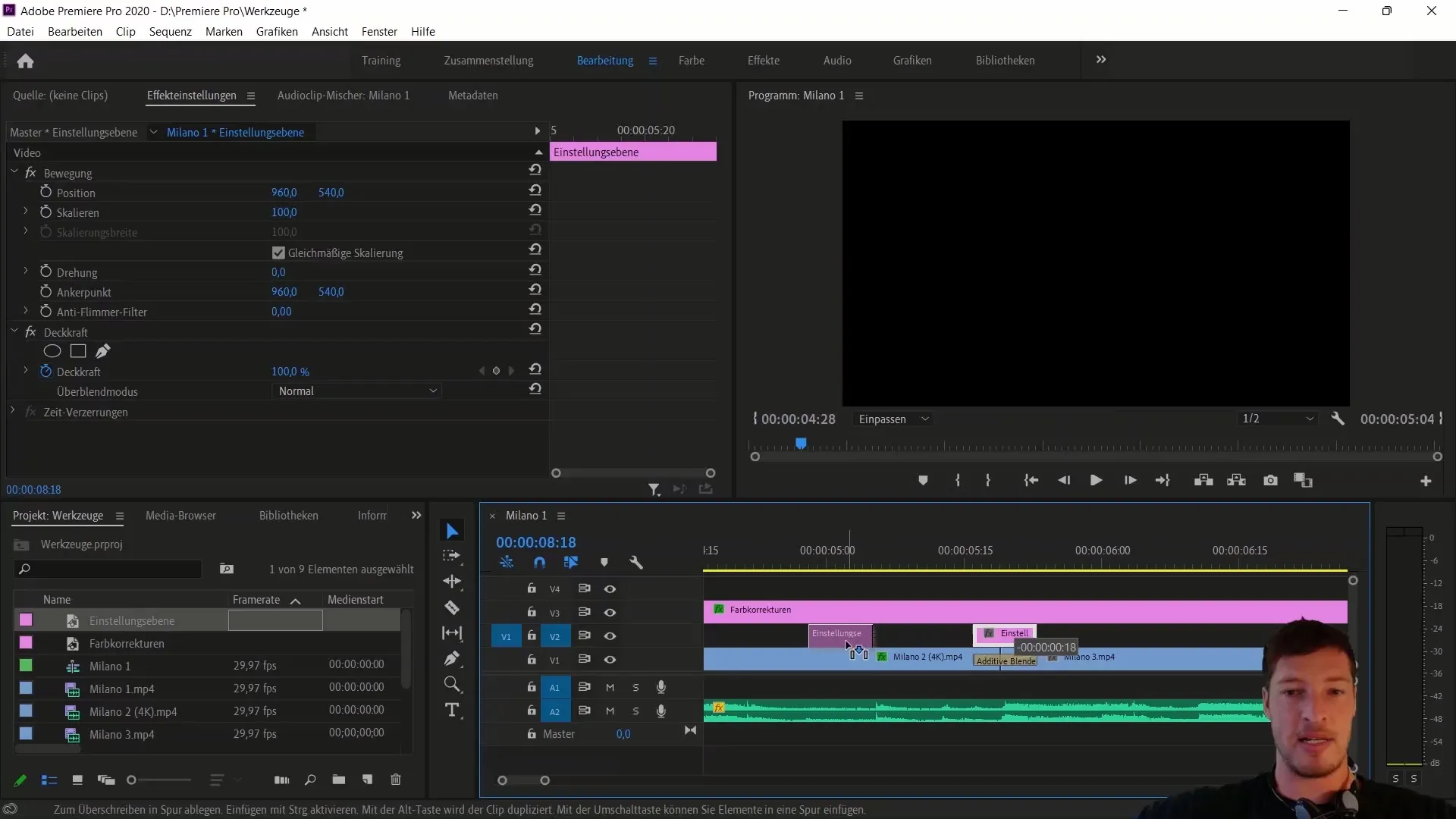 Adobe Premiere Pro CC における設定レベルの使用方法