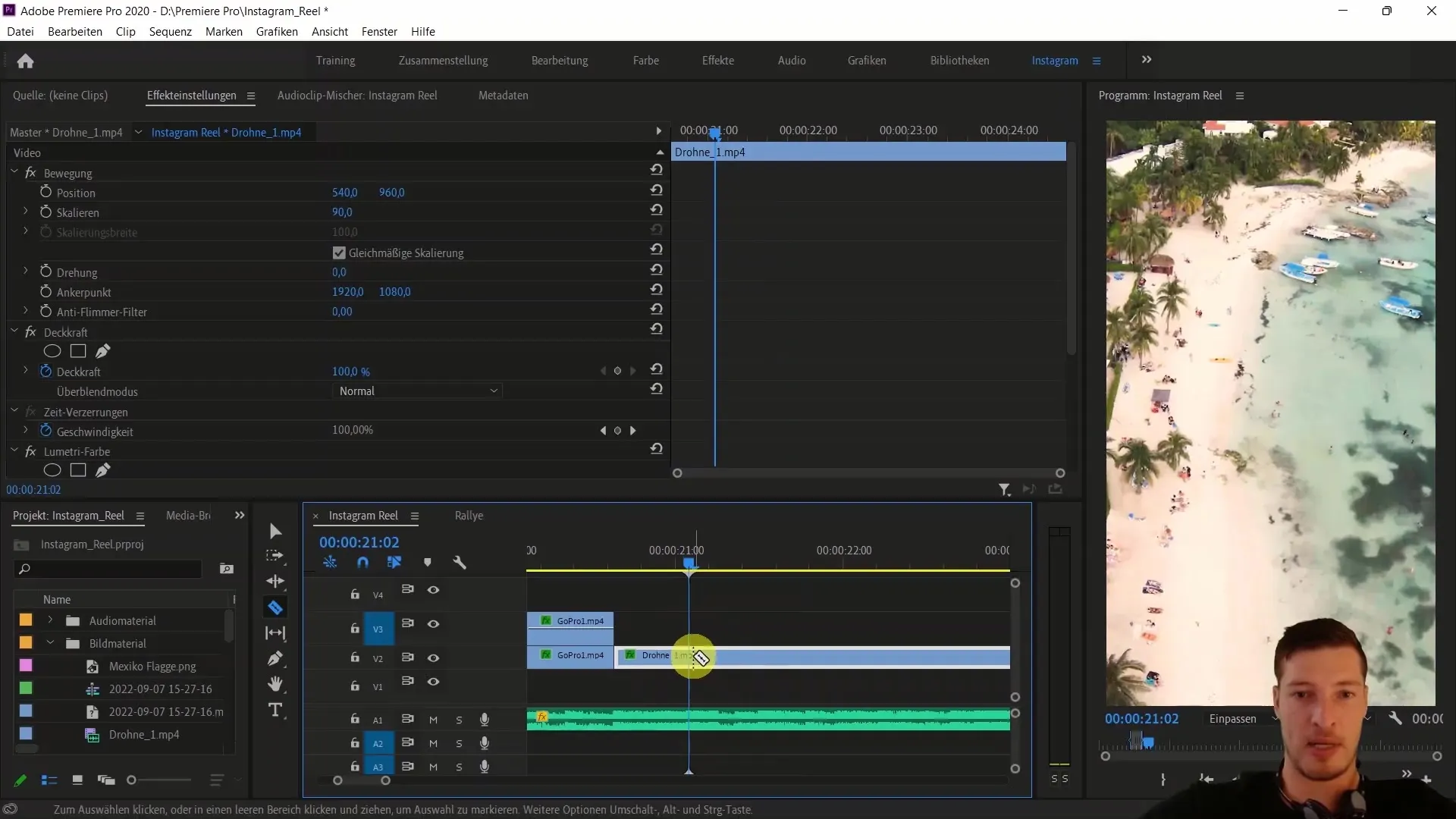 Creating Instagram Reels with Premiere Pro
