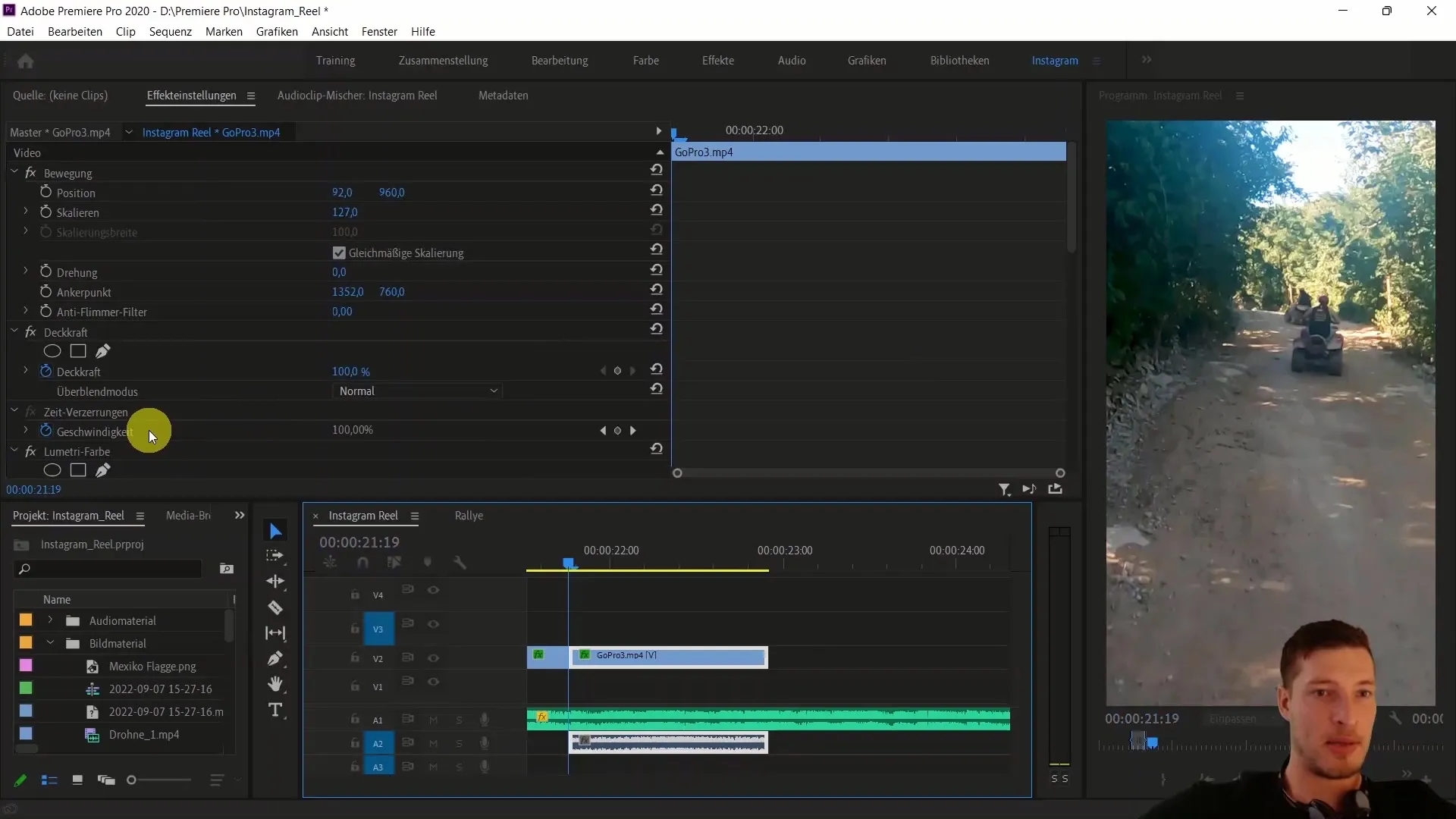 Gestaltung von Instagram Reels mit Premiere Pro Gestaltung von Instagram Reels mit Premiere Pro