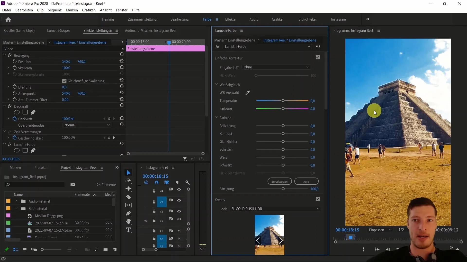 Designing Instagram Reels with Premiere Pro