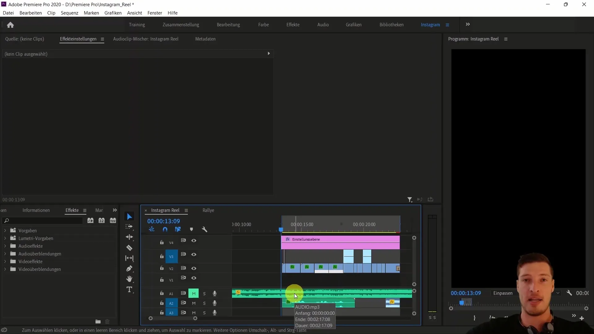 Creating Instagram Reels with Premiere Pro
