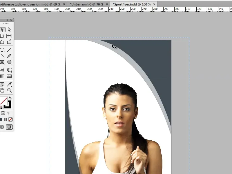 Desain flyer dalam format lipat sebagai contoh studio olahraga/fitness - Bagian 2