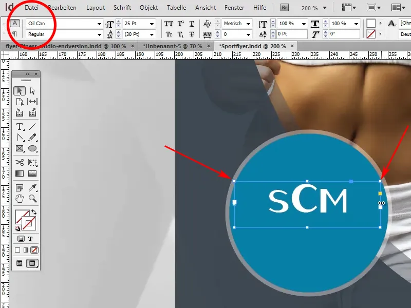 Desain flyer dalam format lipat dengan contoh studio olahraga/kebugaran - Bagian 2