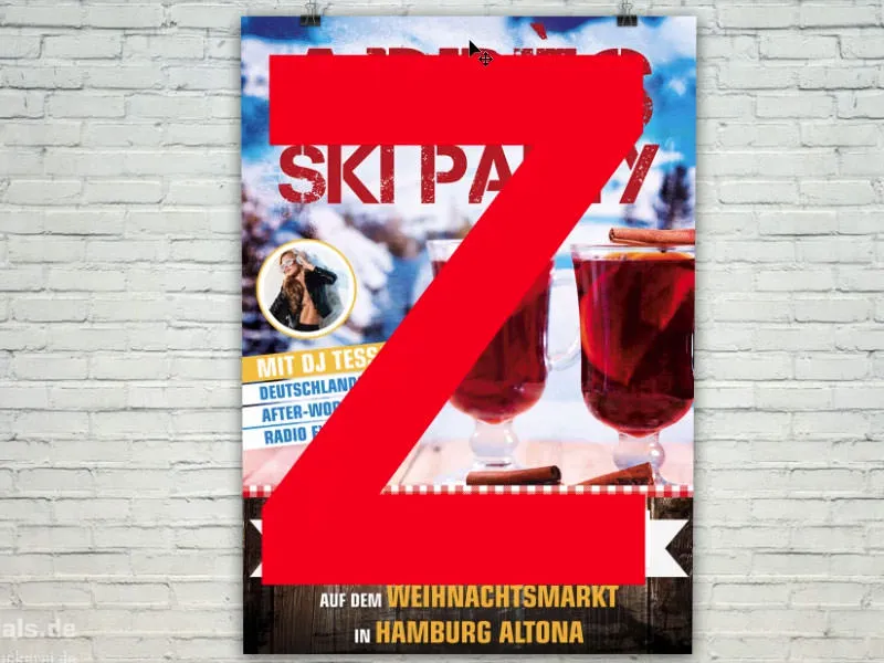 Design of a poster DIN A2 printed on one side - Après-Ski-Party