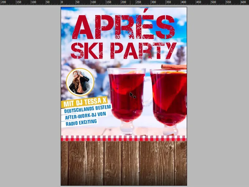 Design of a poster DIN A2 printed on one side - Après-Ski-Party