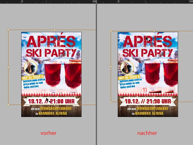 Gestaltung eines Plakats DIN A2 einseitig bedruckt - Après-Ski-Party