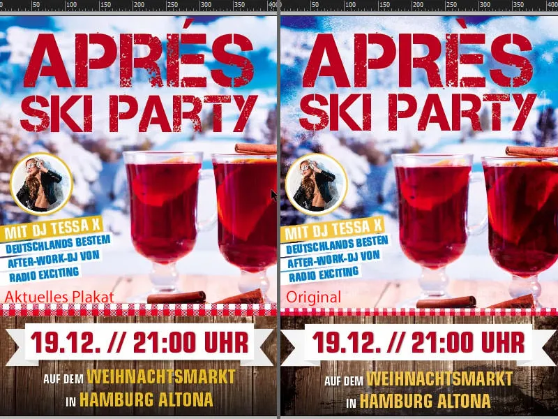 Design of a poster DIN A2 printed on one side - Après-Ski-Party