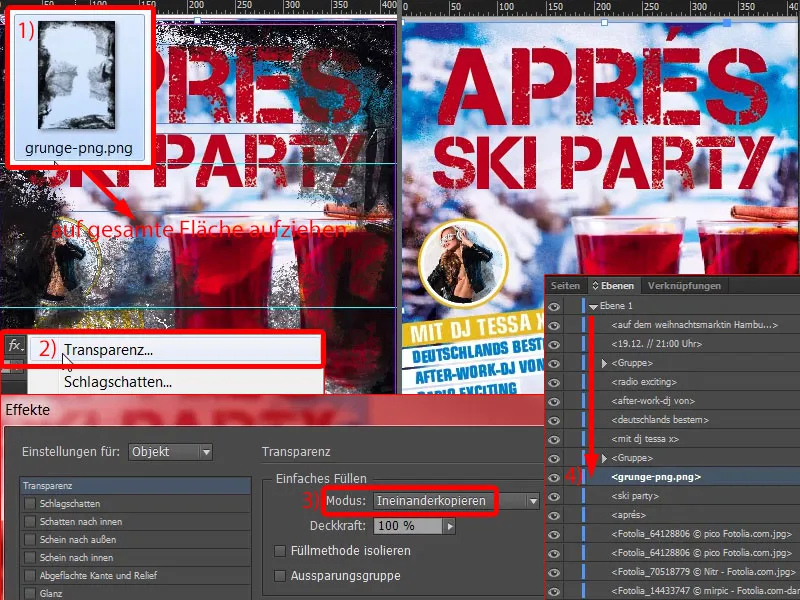 Design of a poster DIN A2 printed on one side - Après-Ski-Party